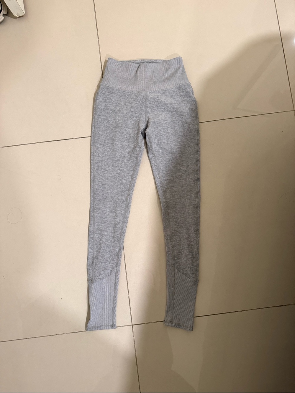 ALO Yoga Light Grey High-Waist Seamless Leggings